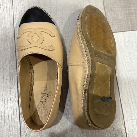 Chanel Beige and Black Espedrailles - Picture 6 of 6